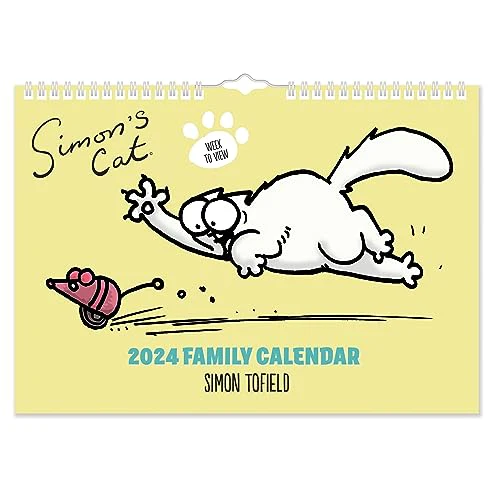 2024 Simon's Cat A4 Family Planner Wall Calendar Week To View