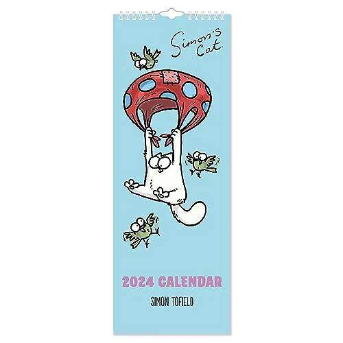 2024 Simon's Cat Slim Wall Calendar Month To View