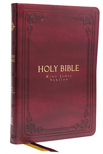KJV, Thinline Large Print Bible, Vintage Series, Leathersoft, Burgundy, Red Letter, Comfort Print: King James Version