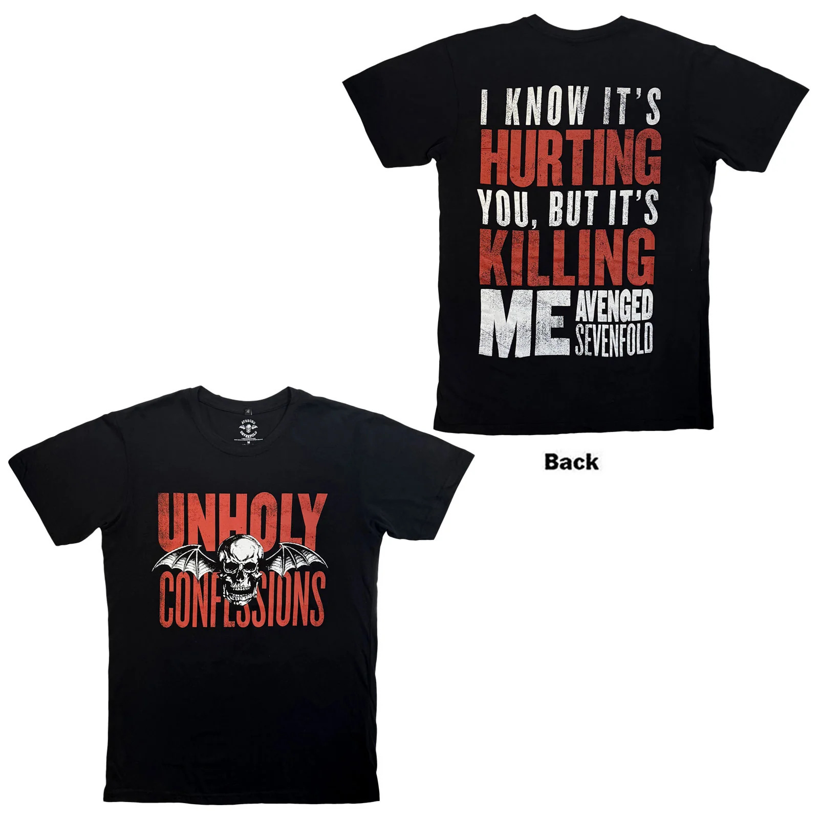 Avenged Sevenfold Unisex Premium Carbon T-Shirt: Unholy Confessions