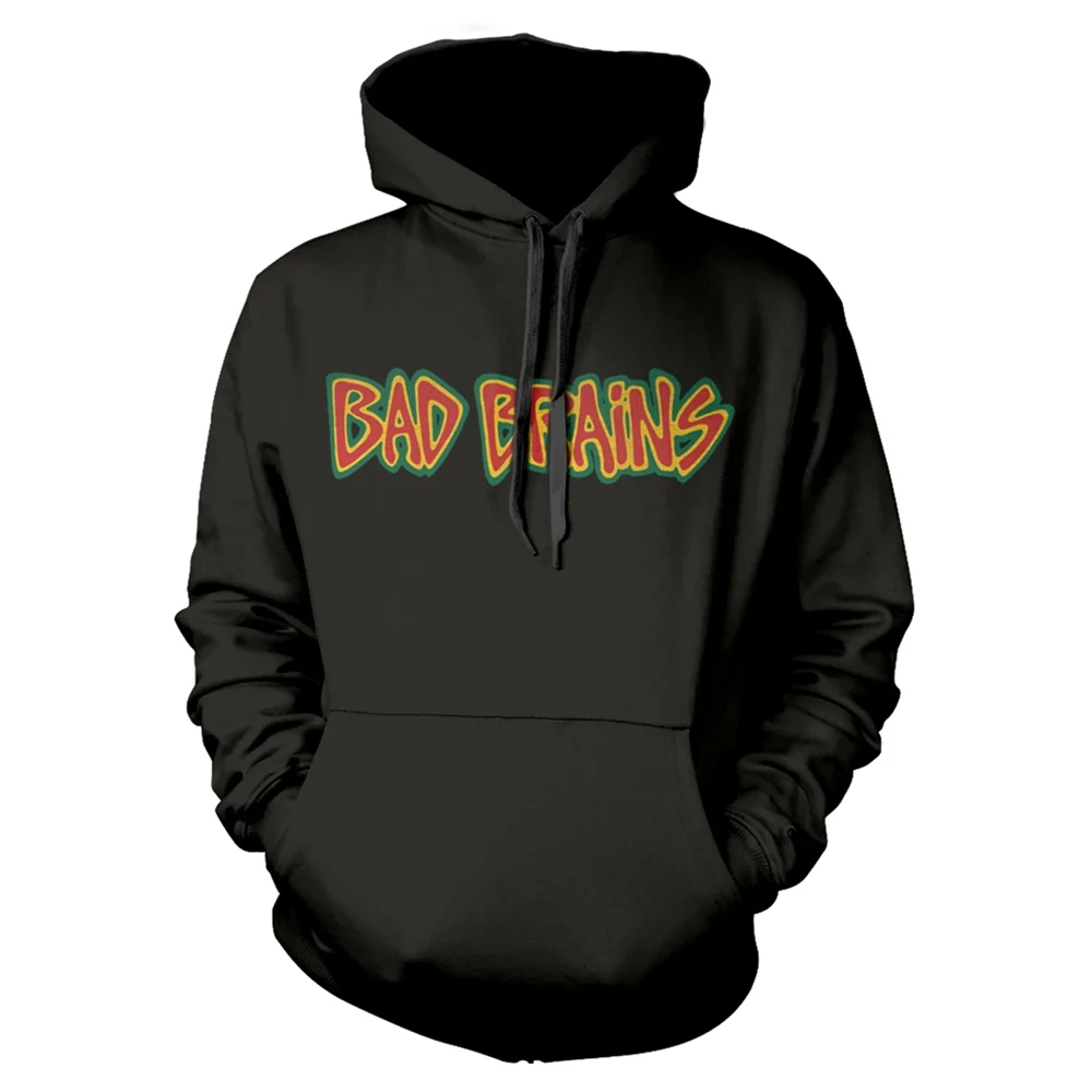 Bad Brains Men Hooded Sweater Black S, 80% Cotton, 20% Polyester, Regular