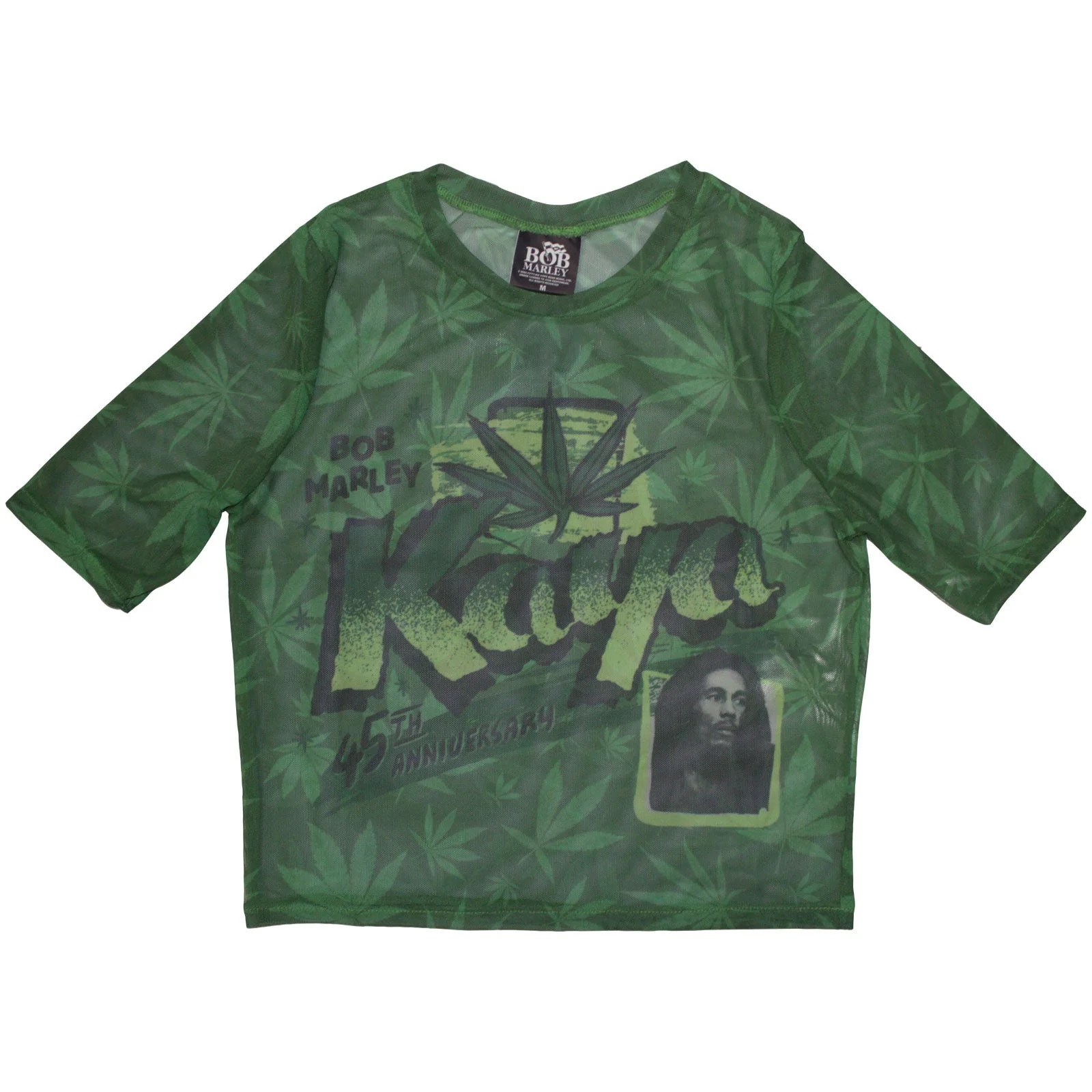 Bob Marley Ladies Mesh Crop Top: Kaya