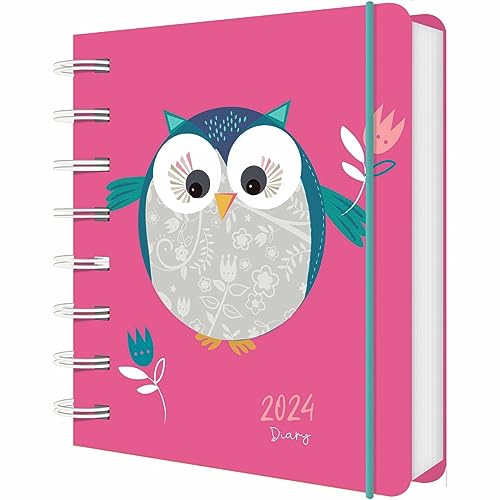 CAROUSEL CALENDARS Owl Square Pocket Fashion Diary 2024