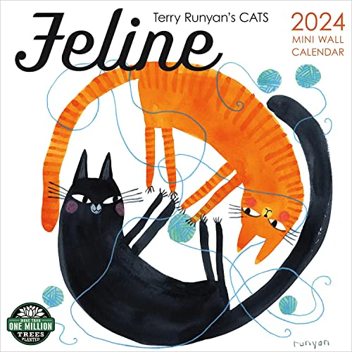 Feline 2024 Mini Calendar: Terry Runyan's Cats