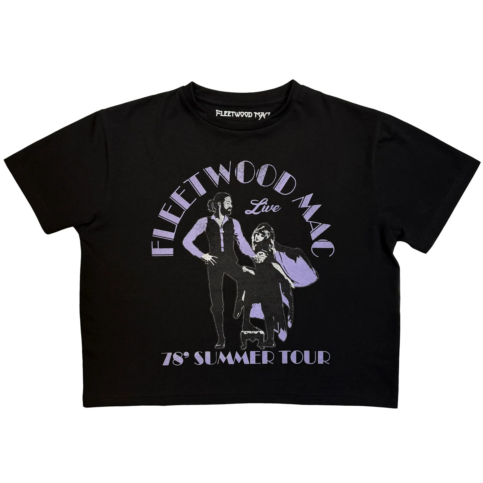 Fleetwood Mac Ladies Crop Top: Summer Tour '78