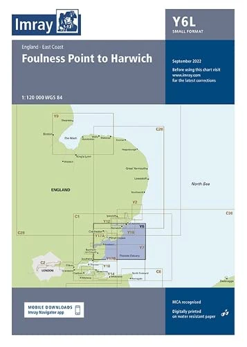 Imray Chart Y6 Laminated: Suffolk and Essex Coasts (Y Series)