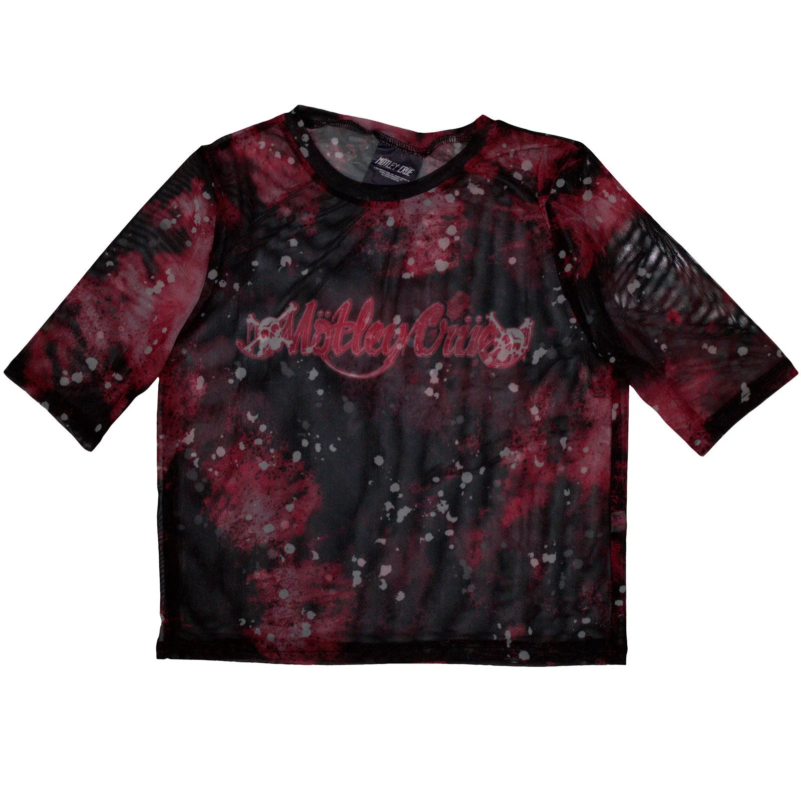 Motley Crue Ladies Mesh Crop Top: Feelgood Logo