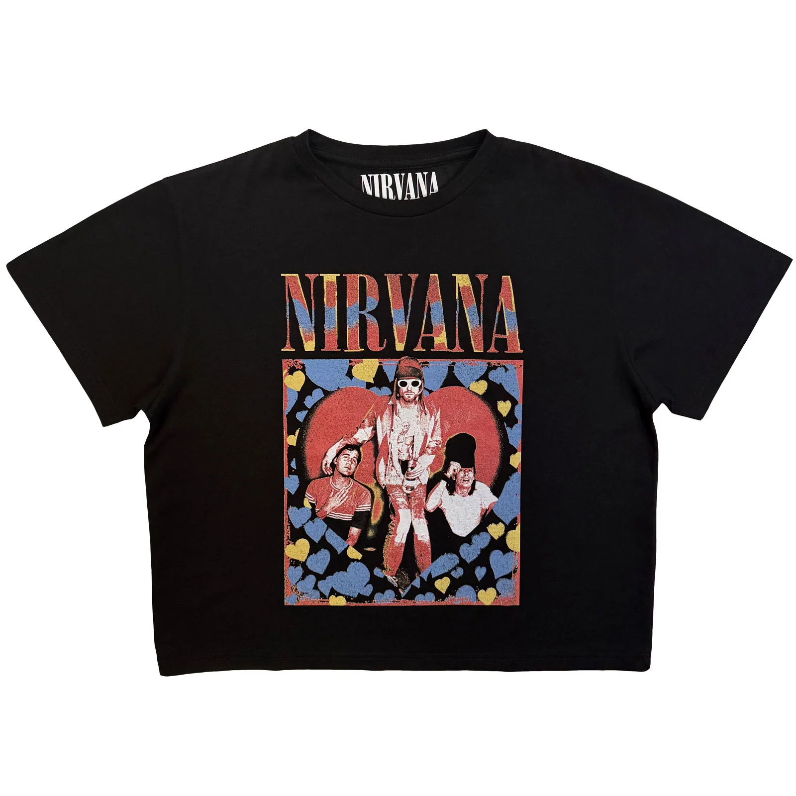 Nirvana Ladies Crop Top: Heart