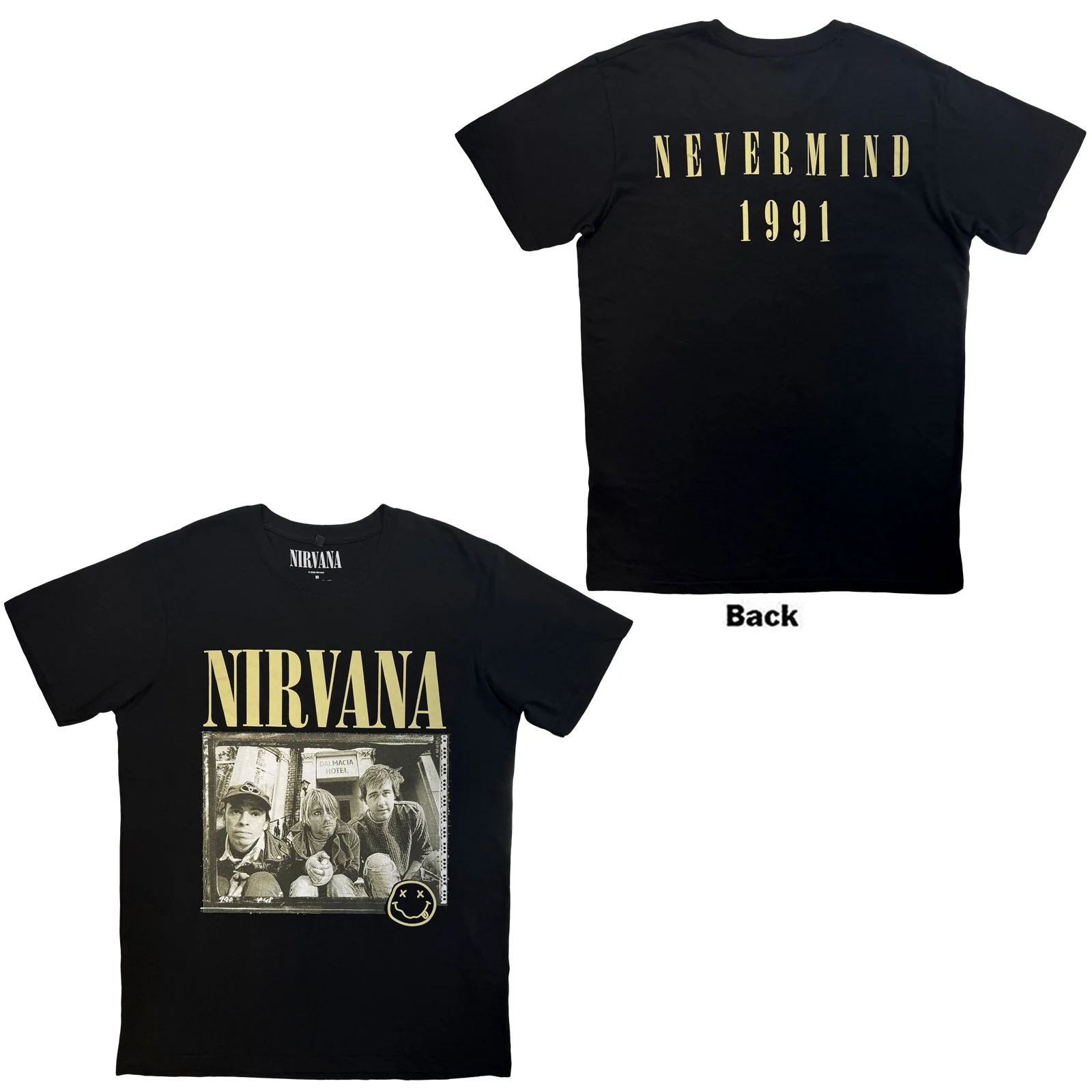 Nirvana Unisex Premium Carbon T-Shirt: Nevermind '91 Hotel Photo