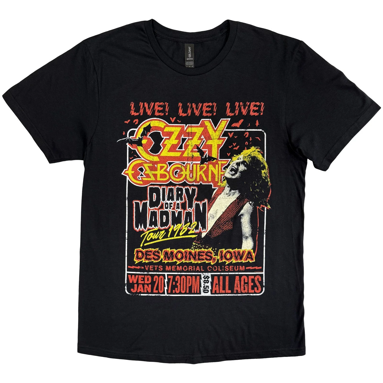 Ozzy Osbourne Unisex T-Shirt: Diary of a Madman Tour