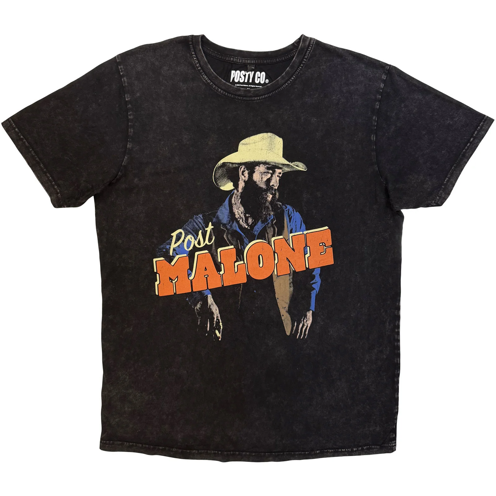Post Malone Unisex Stone Wash T-Shirt: Cowboy