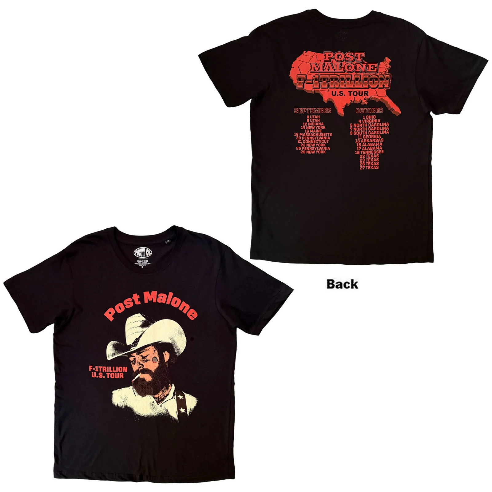 Post Malone Unisex T-Shirt: U.S. Tour