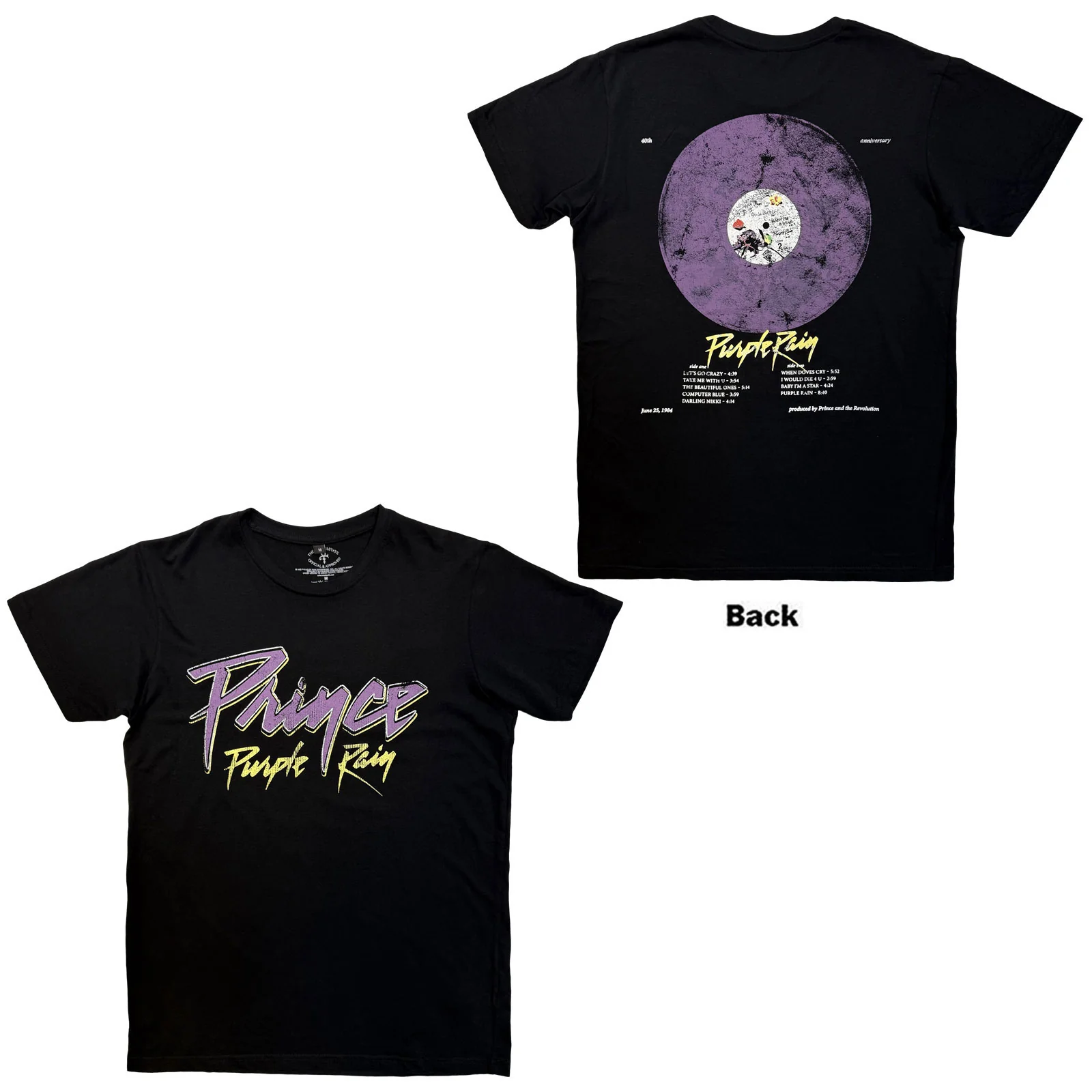 Prince Unisex Premium Carbon T-Shirt: Purple Rain 40th Anniversary