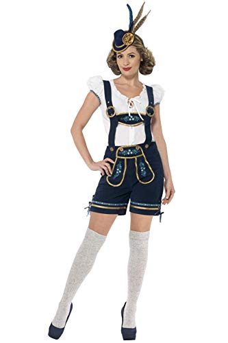 Smiffy's 45264L - Traditional Deluxe Bavarian Costume with Lederhosen and Top (Large)