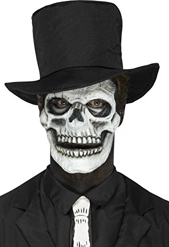 Smiffys 46785 Foam Latex Skeleton Face Prosthetic, White, One Size