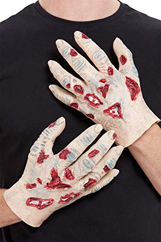Smiffys 52037 Zombie Latex Hands, Unisex Adult, Beige