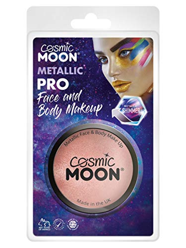 Smiffys Cosmic Moon Metallic Pro Face Paint Cake Pots, Ros
