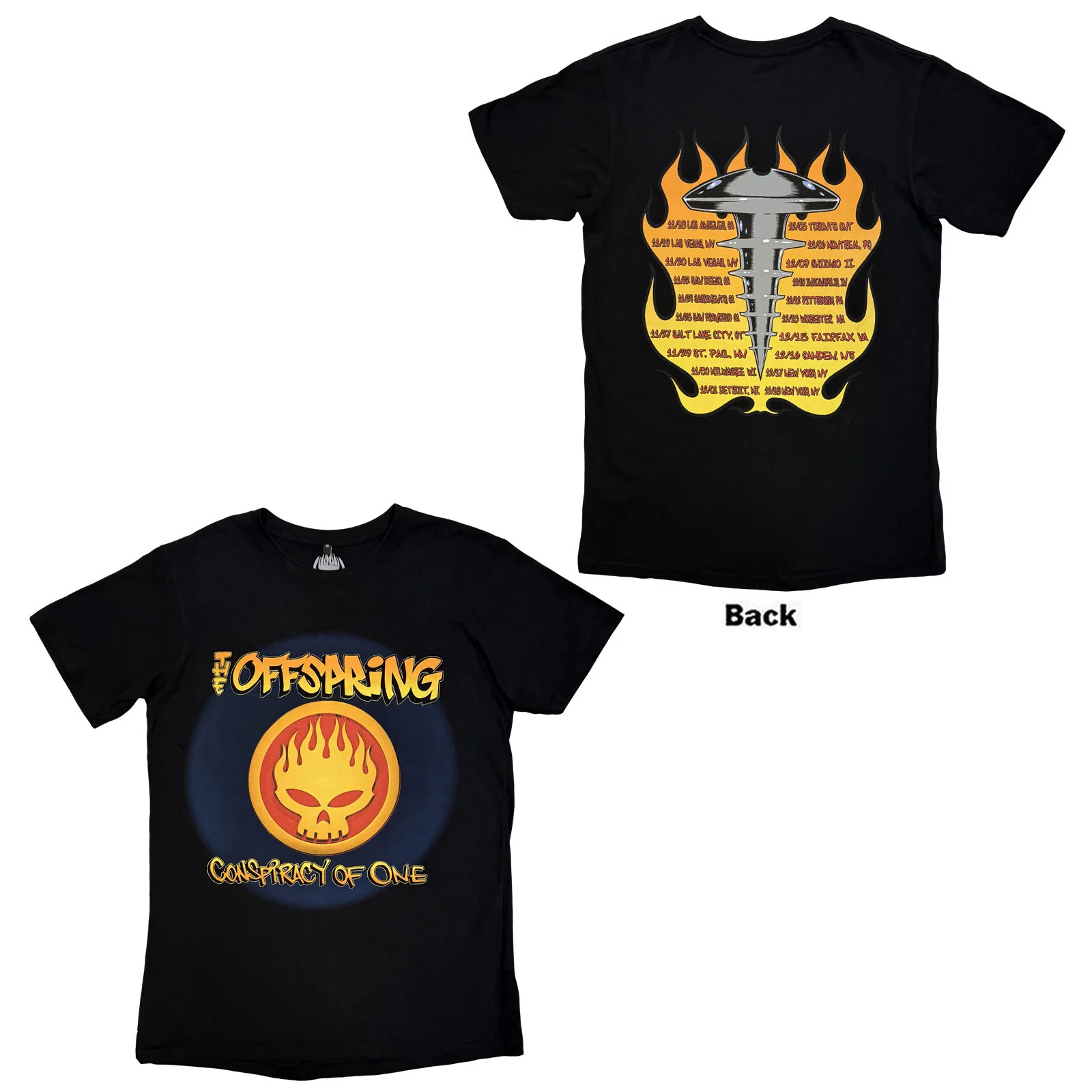 The Offspring Unisex Premium Carbon T-Shirt: Conspiracy Of One Tour '00