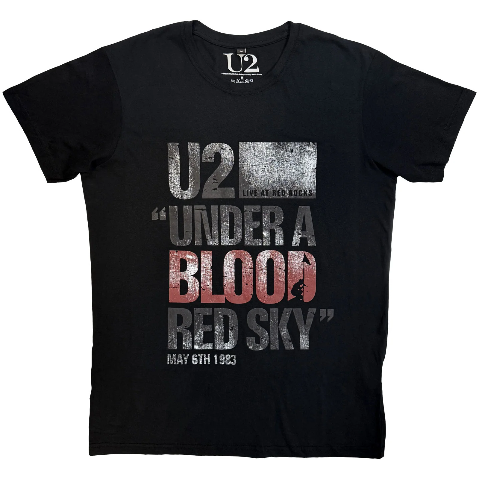 U2 Unisex Premium Carbon T-Shirt: Blood Red Sky Live