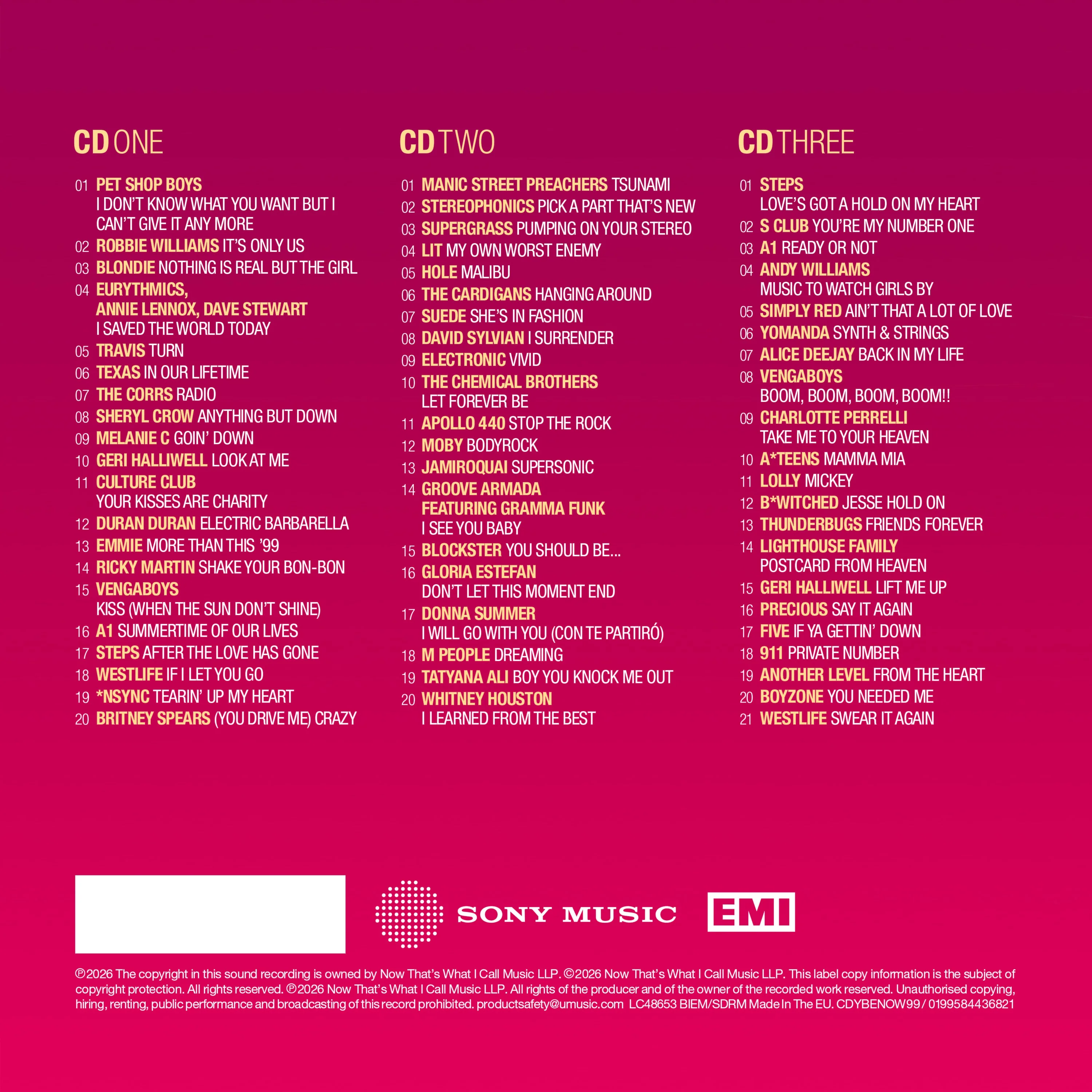Various - NOW - Yearbook Extra 1999 [CD] - Image 2